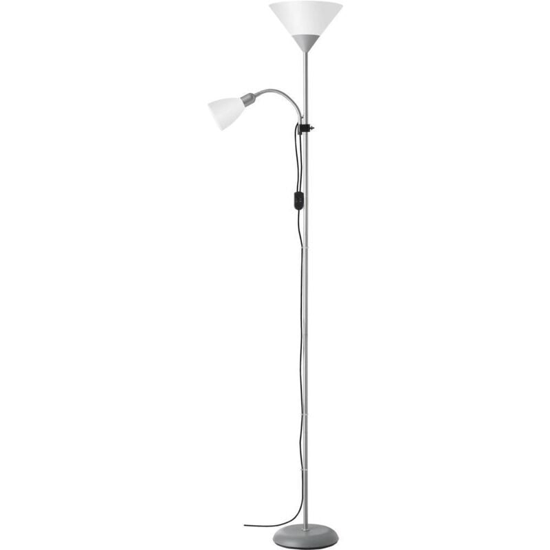 foto del prodotto brilliant spari lampada a piantana led monocolore e27 60 w argento, bianco