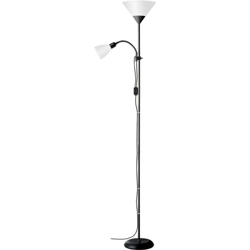 foto del prodotto brilliant spari lampada a piantana led monocolore e27 60 w nero, bianco