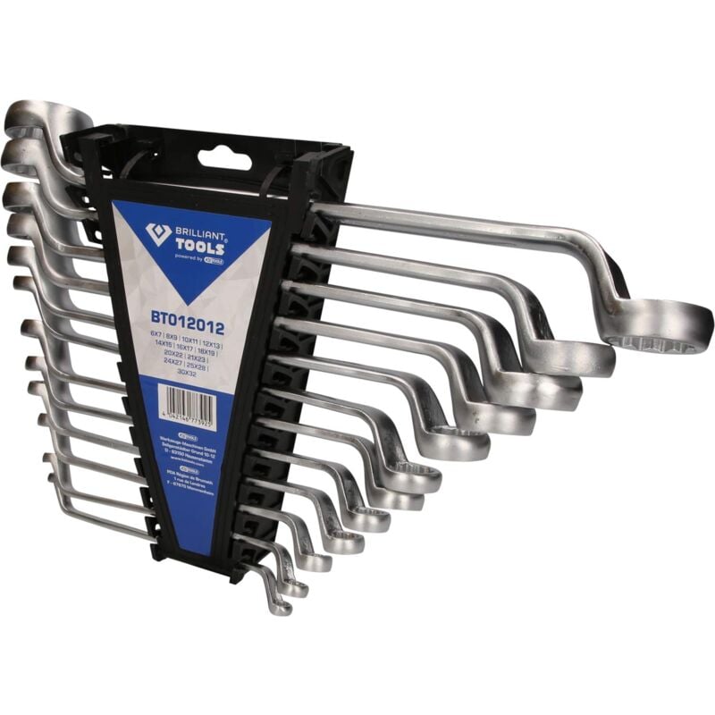 foto del prodotto brilliant tools bt012012 serie di chiavi poligonali doppie, curvata, 12 pz powered by ks tools 