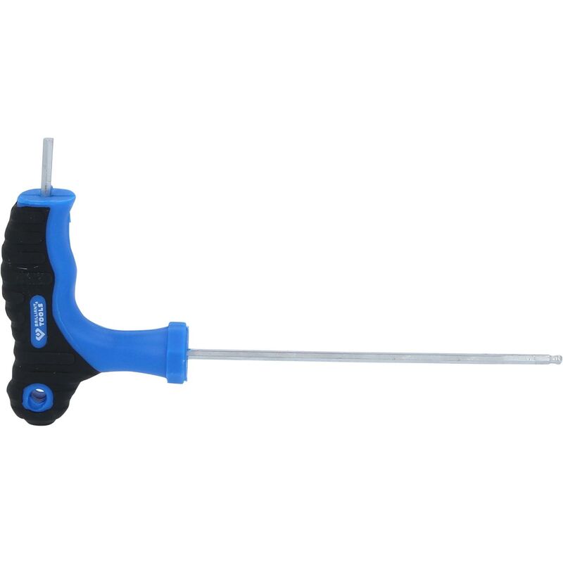 foto del prodotto brilliant tools chiave maschio piegata a esagono incassato e a testa sferica con impugnatura a t 2,5 x 100 mm