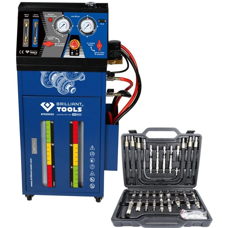 foto del prodotto brilliant tools dispositivo di lavaggio della trasmissione per il cambio automatico inclusa serie di adattatori da 35 pz