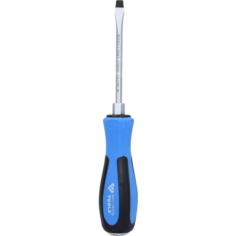 foto del prodotto brilliant tools - giravite a intaglio con calotta di percussione, 6,0 x 100 mm