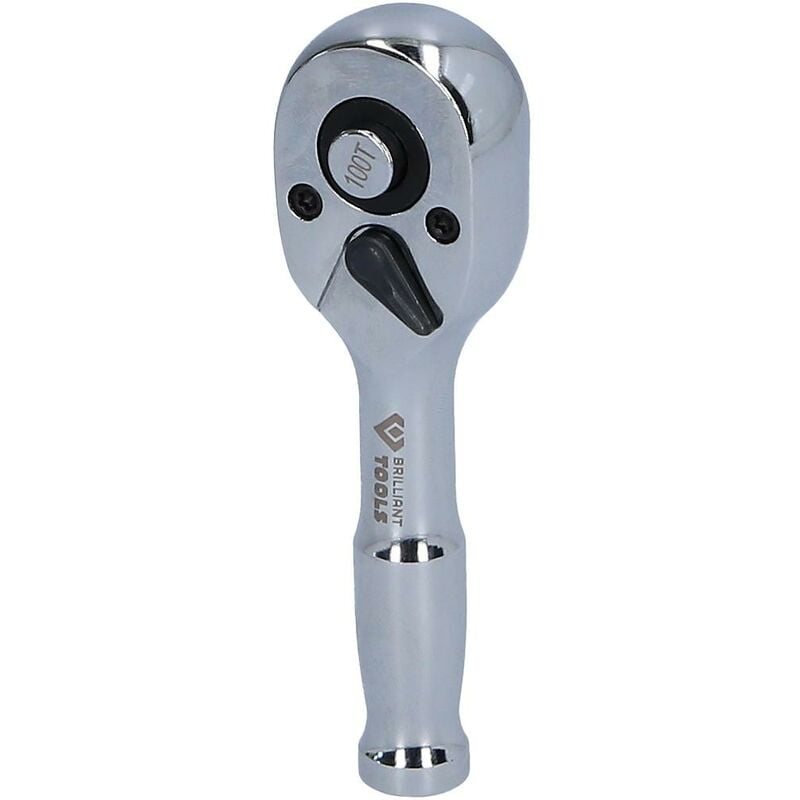 foto del prodotto brilliant tools mini leva a cricco da 1 4 con impugnatura metallica, 100 denti