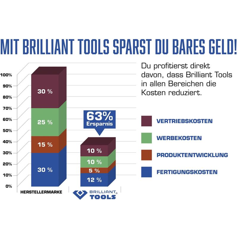 foto del prodotto brilliant tools prolunga orientabile 1 4 , 250 mm