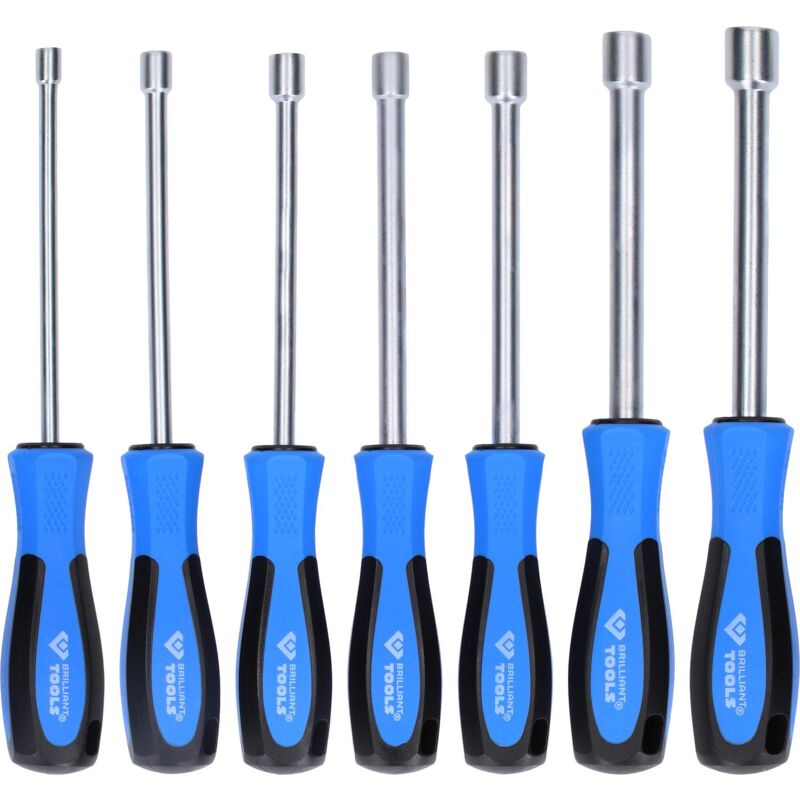 foto del prodotto brilliant tools serie di giraviti a bussola 7 pz, 5 12 mm
