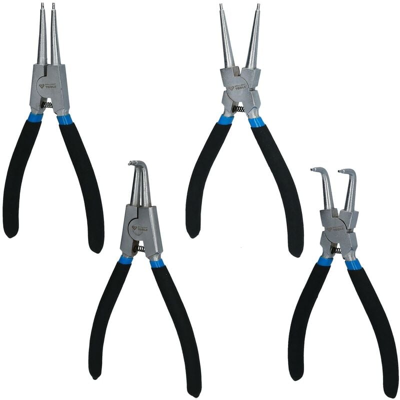 foto del prodotto brilliant tools serie di pinze per anelli seeger, 4 pz, 125 mm
