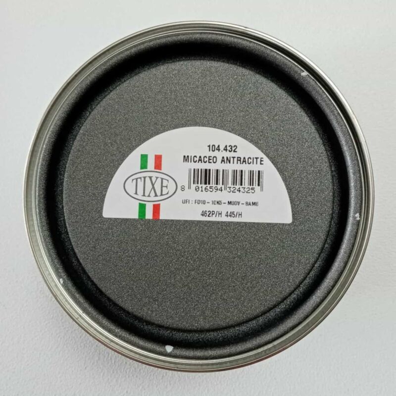 foto del prodotto brilltix 350ml smalto micaceo base solvente colore antracite diretto su ruggine