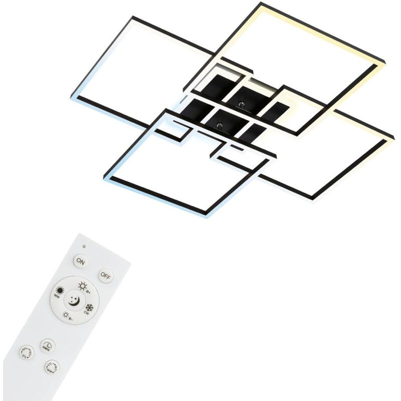 foto del prodotto brilo lampada da parete a led cct wifi bluetooth app 50w nero metallo plastica ner
