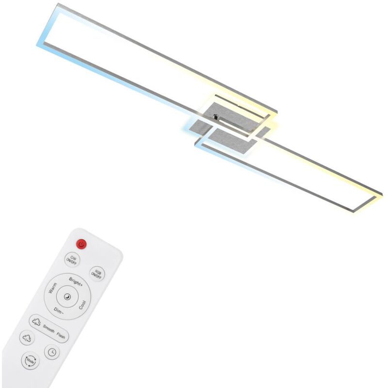 foto del prodotto brilo lampada da soffitto a led cct wifi bluetooth app 40w alluminio metallo plastica ner