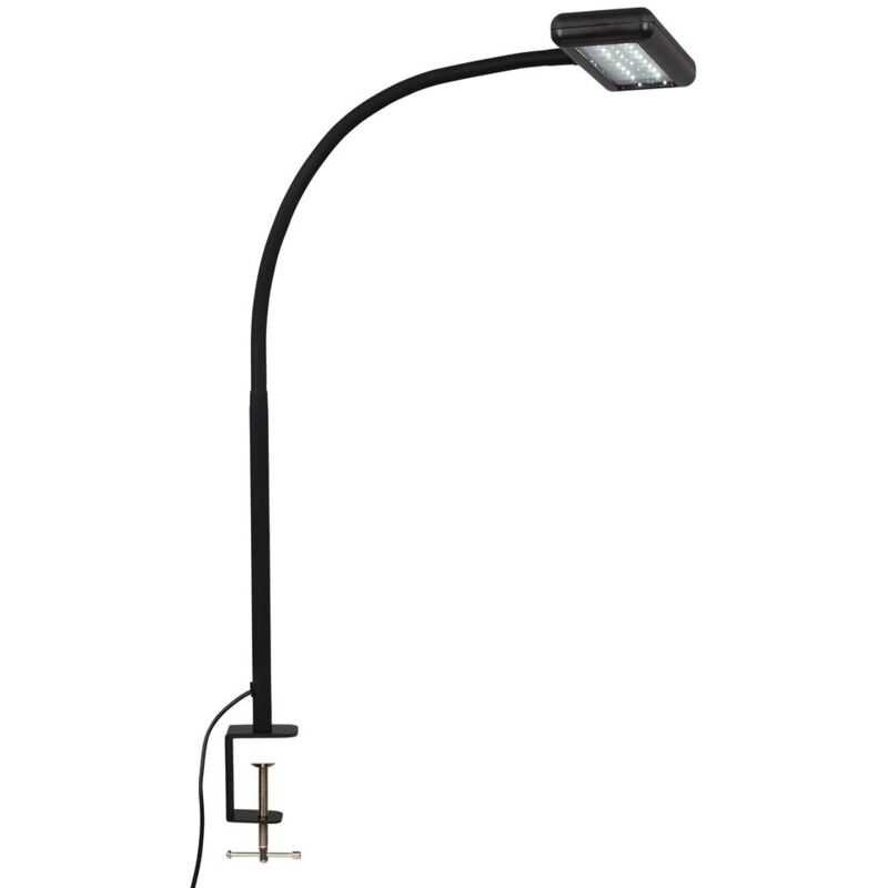 foto del prodotto brilo ner lampada a morsetto a led, lampada a morsetto con luce diurna, lampada da scrivania con interruttore a cavo, girevole e orientabile,