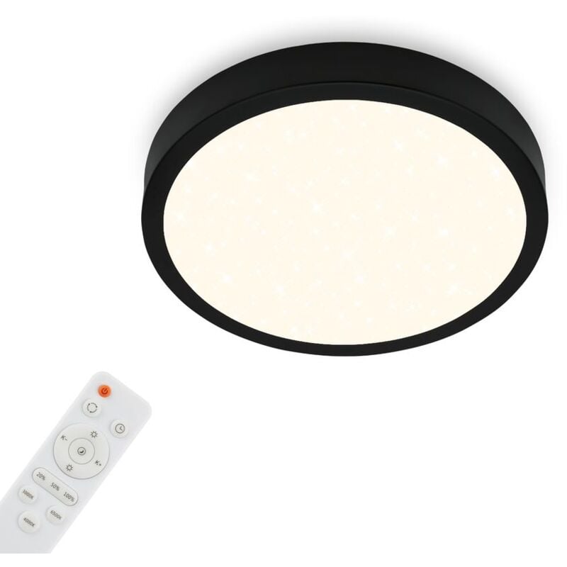 foto del prodotto brilo ner lampada da soffitto cielo stellato, lampada da soffitto dimmerabile, temperatura colore regolabile, lampada a superficie, telecomando,