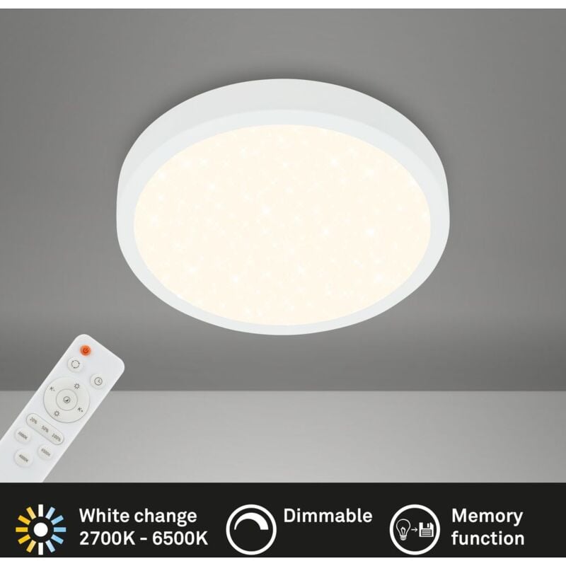 foto del prodotto brilo ner lampada da soffitto cielo stellato, lampada da soffitto dimmerabile, temperatura di colore regolabile, lampada da parete, telecomando,