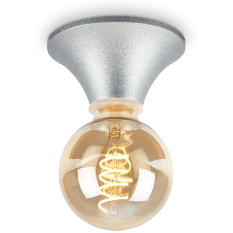 foto del prodotto brilo ner lampada da soffitto deco, plafoniera, lampada da bagno, attacco e27, protezione dagli spruzzi d acqua ip44, 120x60 mm dxh , cromo