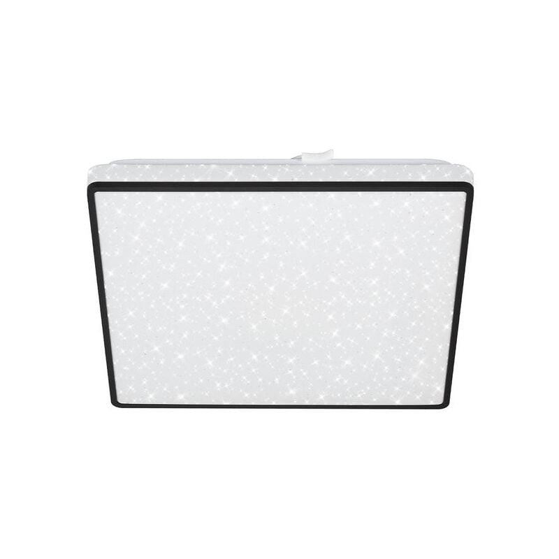 foto del prodotto brilo ner plafoniera led con cielo stellato, plafoniera led decorazione a stelle, effetto retroilluminato, piatto, luce bianca neutra, 270x270x45