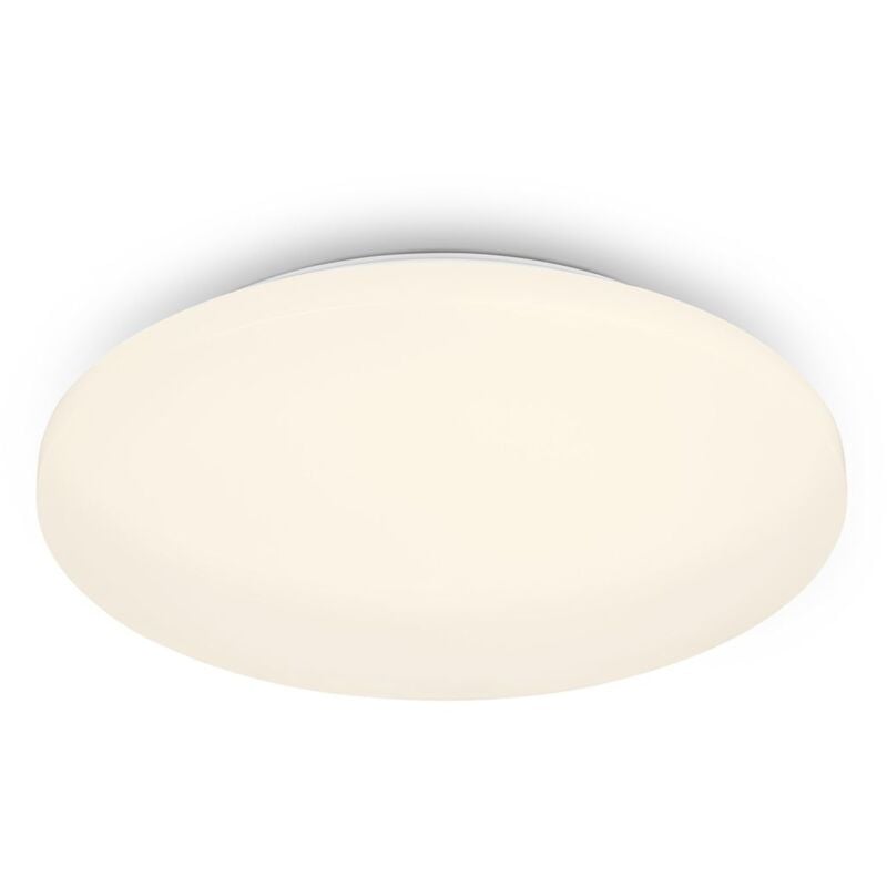 foto del prodotto brilo ner plafoniera led con decoro a stella, plafoniera led bagno ip44, decoro traforato, luce bianca neutra, 340 mm, bianco