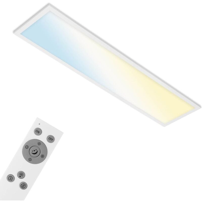 foto del prodotto brilo pannello led cct wifi bluetooth app control 28 w bianco metallo plastica ner
