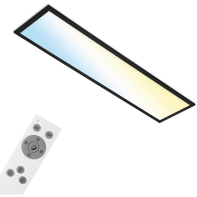 foto del prodotto brilo pannello led cct wifi orientabile app 28 w nero metallo plastica ner