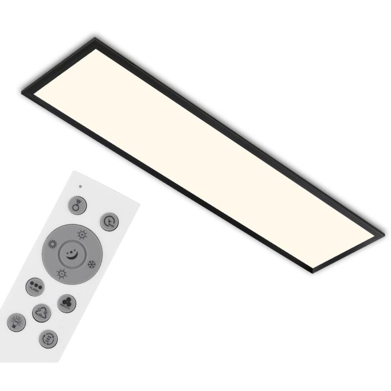 foto del prodotto brilo pannello led dimmerabile con telecomando cambio colore cct 24w nero metallo ip20 ner