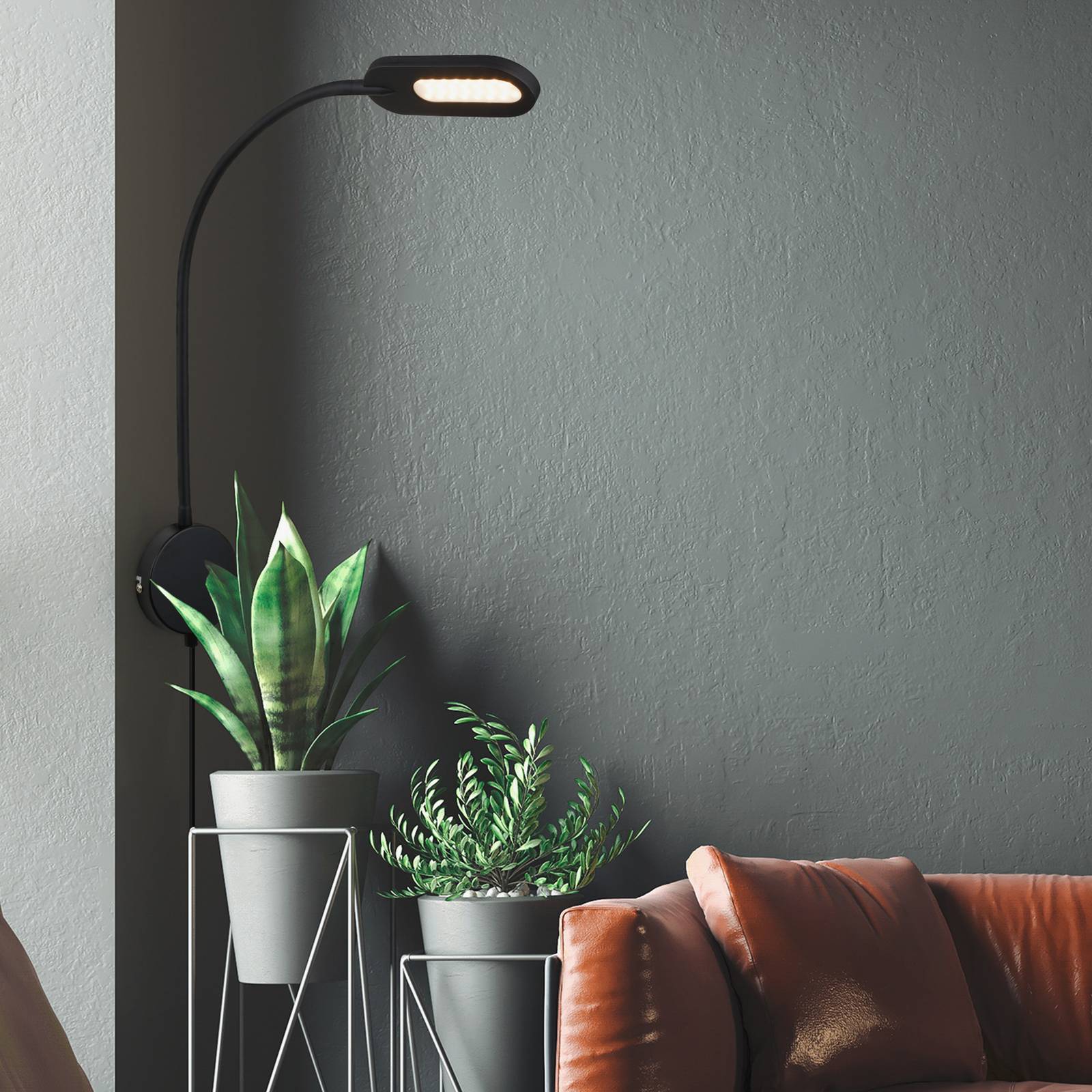 foto del prodotto briloner applique a led 2177015 con dimmer, nero