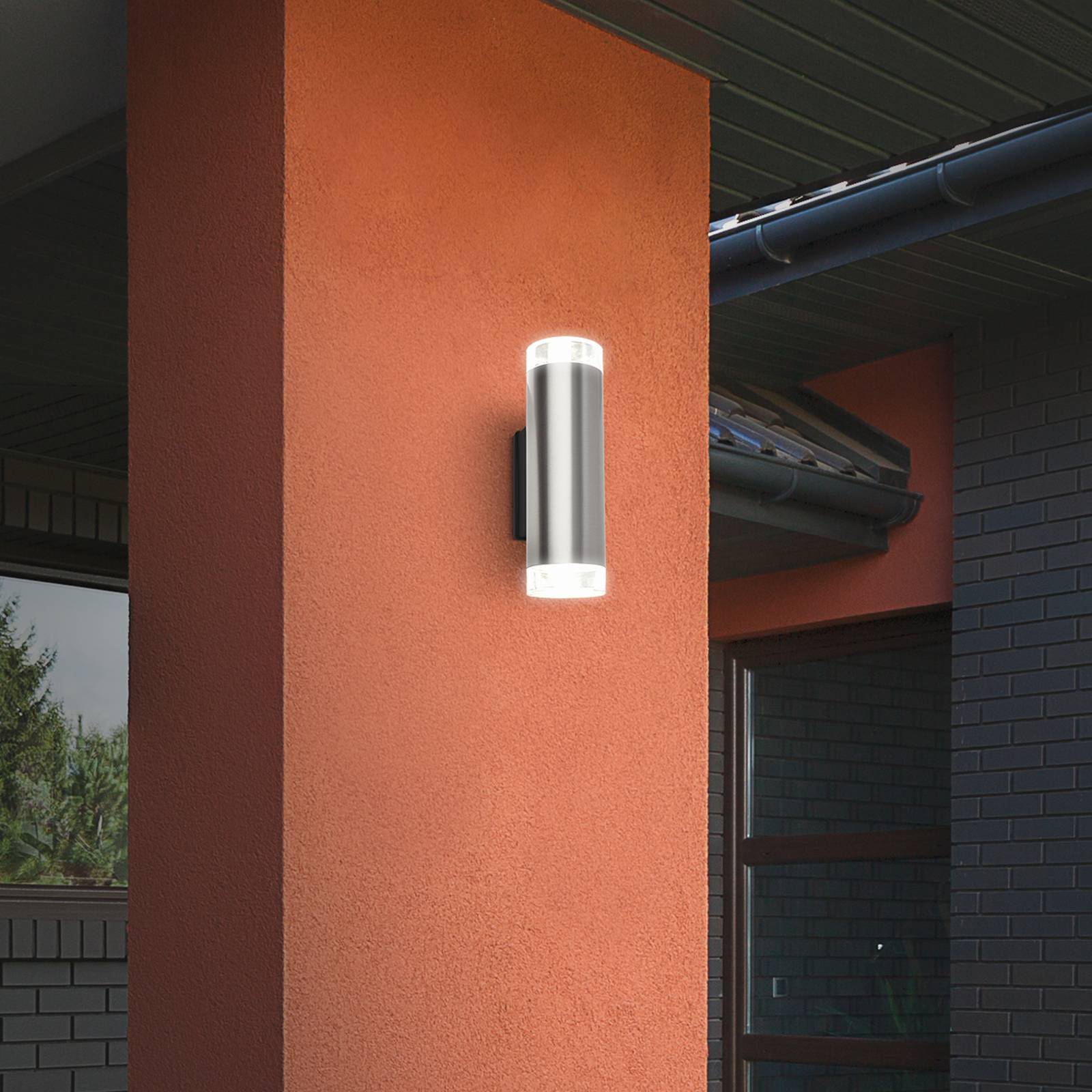 foto del prodotto briloner applique da esterni led upner, faretto, acciaio inox