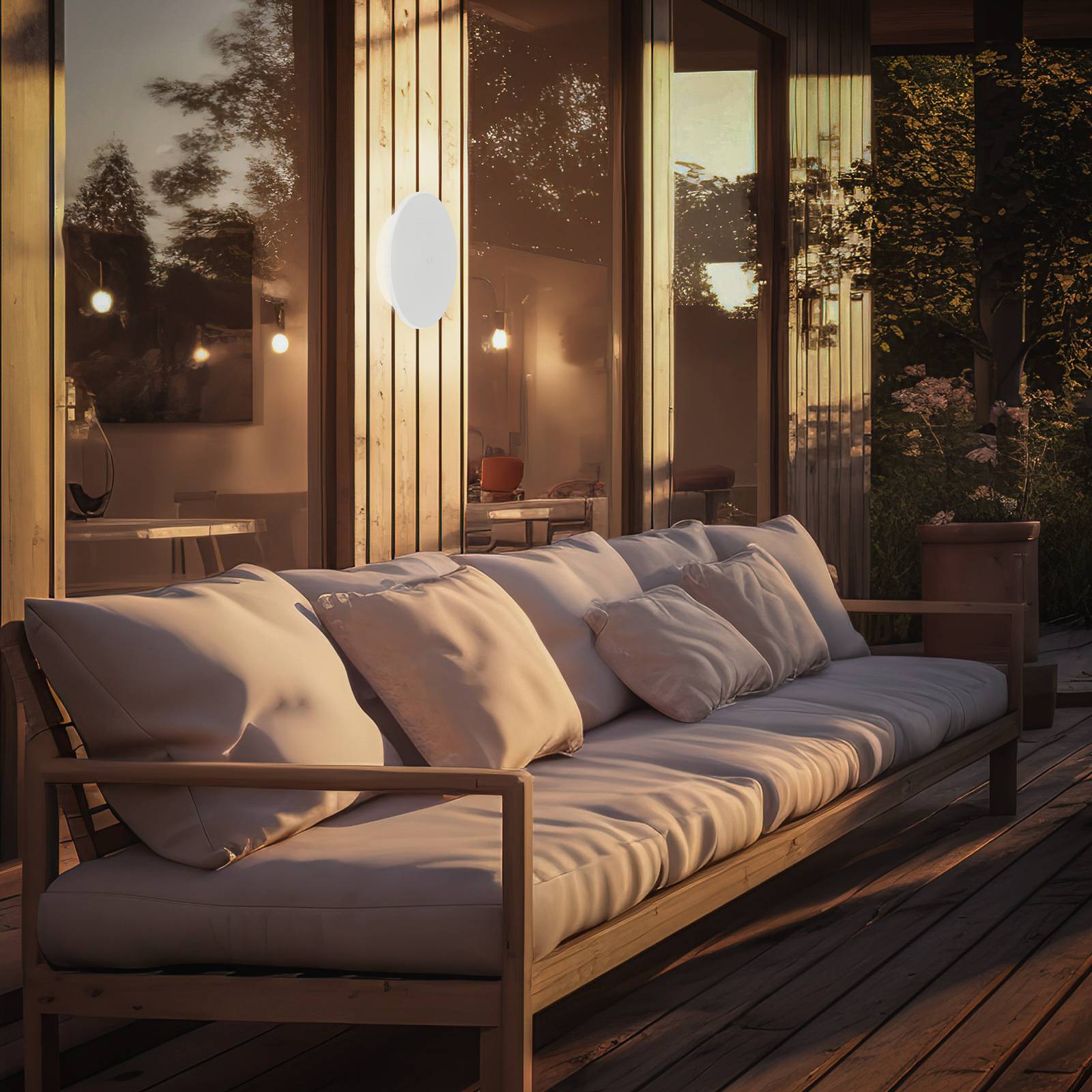 foto del prodotto briloner aurora led applique da esterno, bianco, touch dimmer, ip54