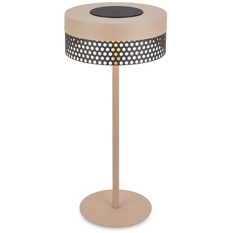 foto del prodotto briloner booha lampada da tavolo led senza fili ip44, dimmerabile, touch, batteria ricaricabile, protezione dagli spruzzi d acqua, beige antracite,