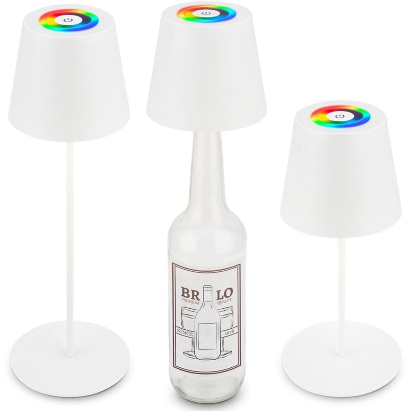foto del prodotto briloner calida 3 in 1 rgbw lampada da tavolo led senza fili ip44, dimmerabile, touch, bianco