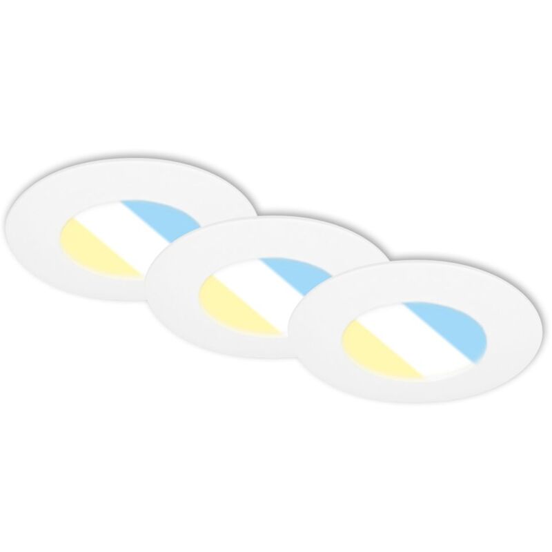 foto del prodotto briloner faretti da incasso a led cts, set di 3, bianchi, 3xled pla