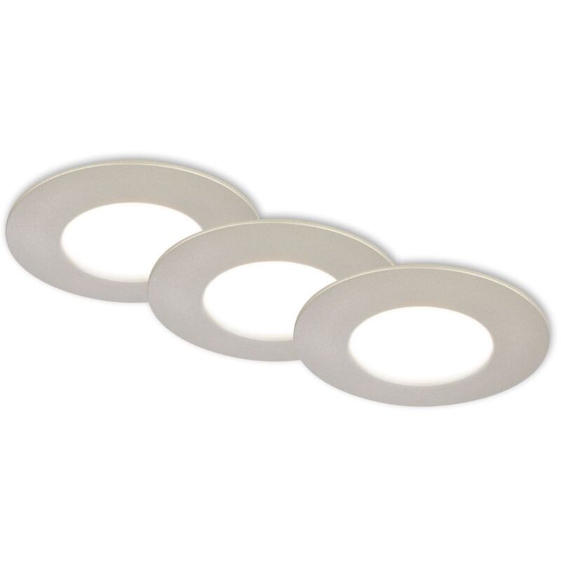foto del prodotto briloner faretti da incasso a led cts, set di 3, nichel opaco, 3xl