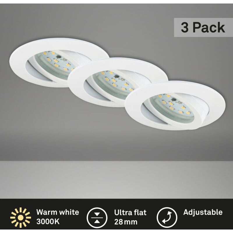 foto del prodotto briloner faretti led da incasso spot faretti orientabili ip23 4,8w 8,2 cm
