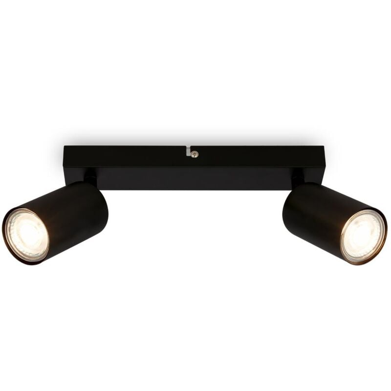 foto del prodotto briloner faretto da soffitto orientabile, on off tramite interruttore a parete, nero