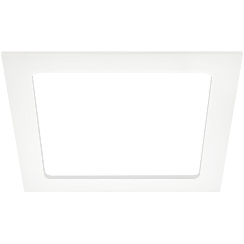 foto del prodotto briloner faretto incasso moderno flat in plastica bianco led integrato 12w 4000k