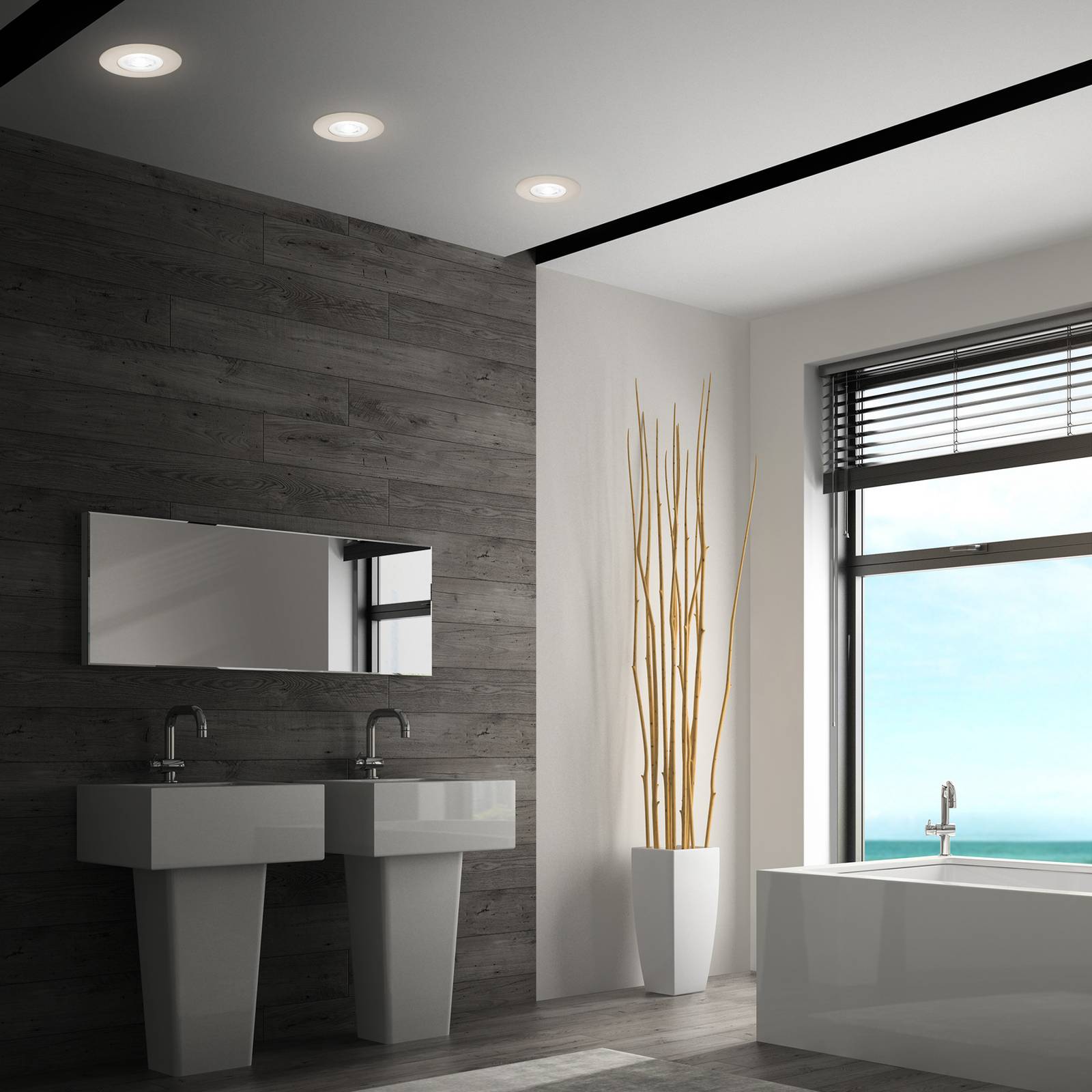 foto del prodotto briloner faretto led da incasso 7605 ip44 3x cts nichel