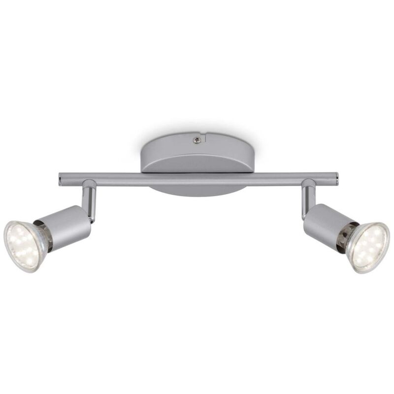 foto del prodotto briloner faretto led per soffitto 2xgu10 6w inclinabile metallo color titanio