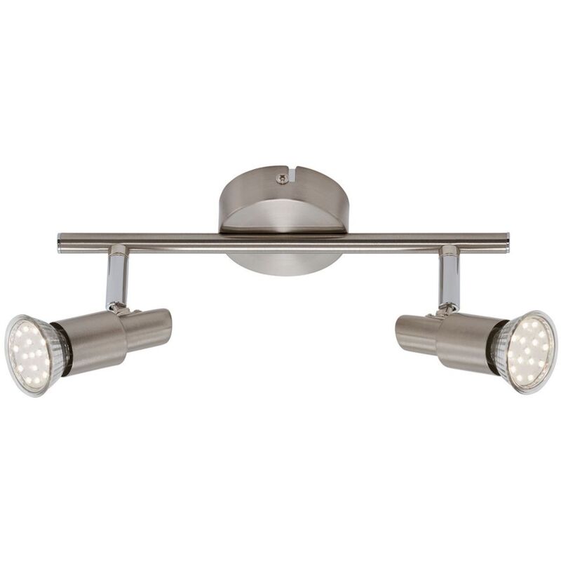 foto del prodotto briloner faretto led per soffitto orientabile e inclinabile 2xgu10 6w nichel opaco