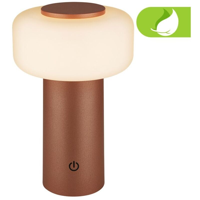 foto del prodotto briloner juna lampada da tavolo senza fili ip44, dimmerabile, touch, batteria ricaricabile, protezione dagli spruzzi d acqua, caff , 13 x 20,6 cm