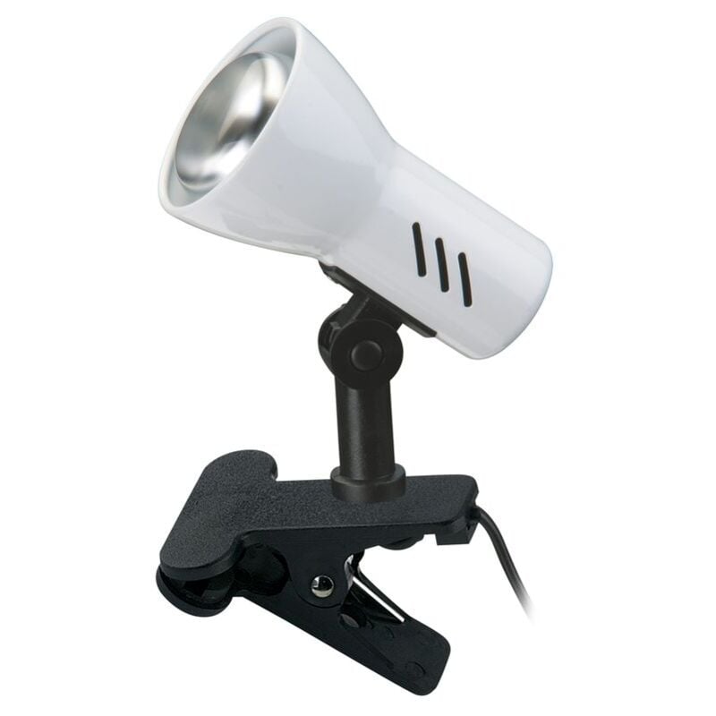 foto del prodotto briloner lampada a morsetto lampada a morsetto 1xe14 orientabile interruttore a cordicella metallo bianco