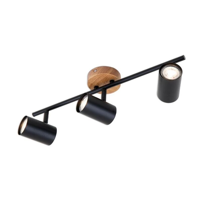 foto del prodotto briloner lampada a sospensione orientabile design by kare gu10 35 w nero metallo legno
