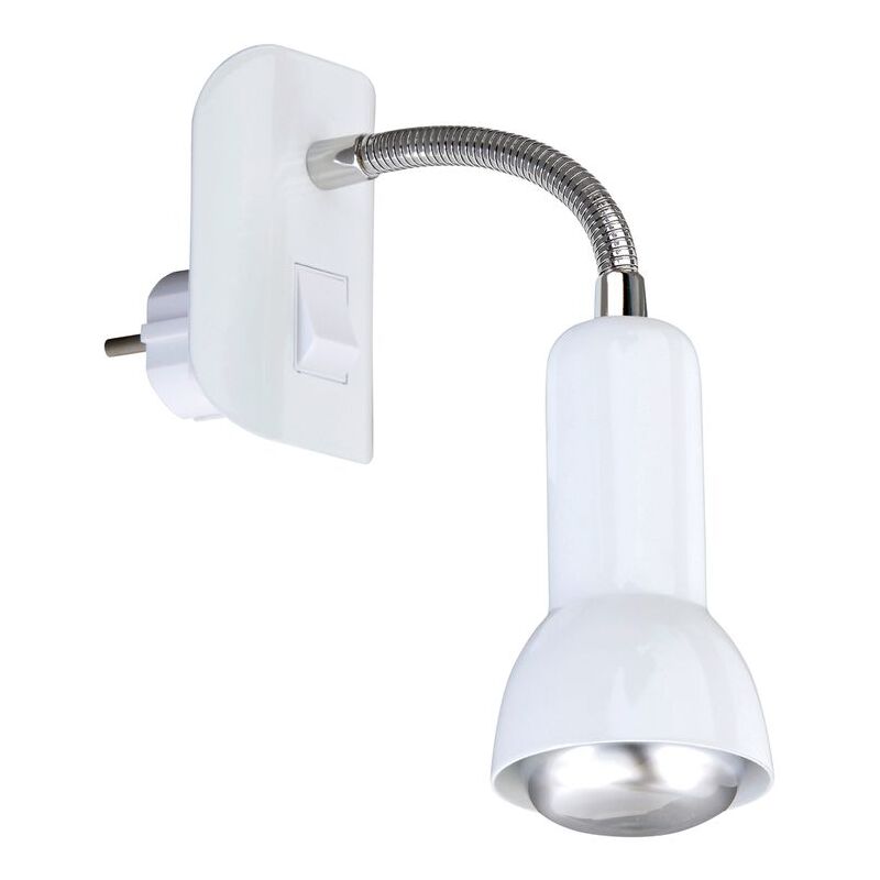 foto del prodotto briloner lampada con spina spot con spina luce notturna 1xe14 25w braccio flessibile regolabile