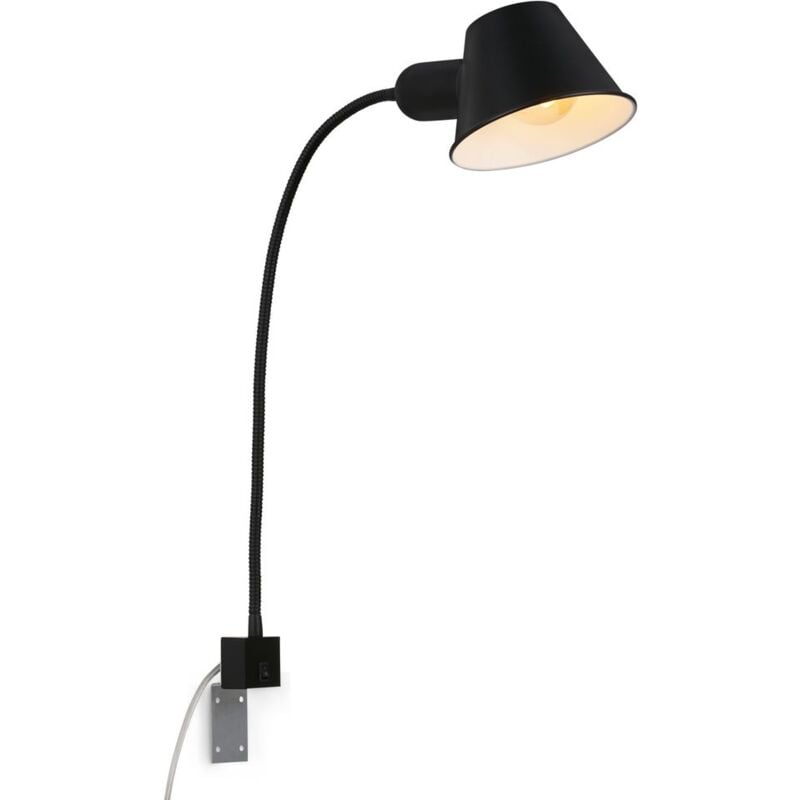 foto del prodotto briloner lampada da letto flessibile, lampada da letto regolabile, interruttore a levetta, 1x presa e27 max. 10 watt, cavo incluso, nero, 63 cm