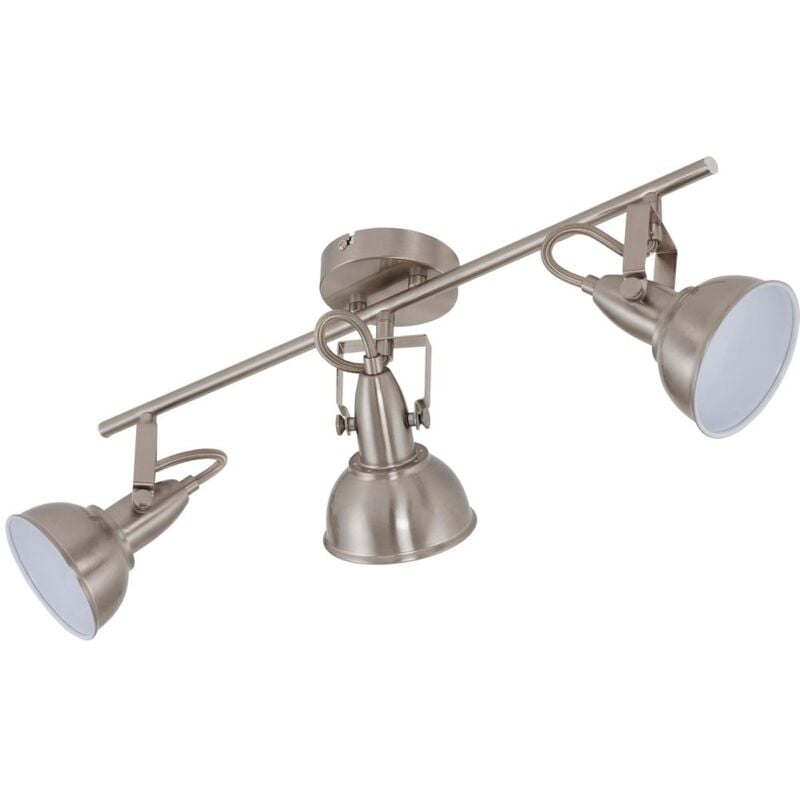 foto del prodotto briloner lampada da soffitto 3 faretti orientabili e girevoli vintage 40 w 3xe14 bianco