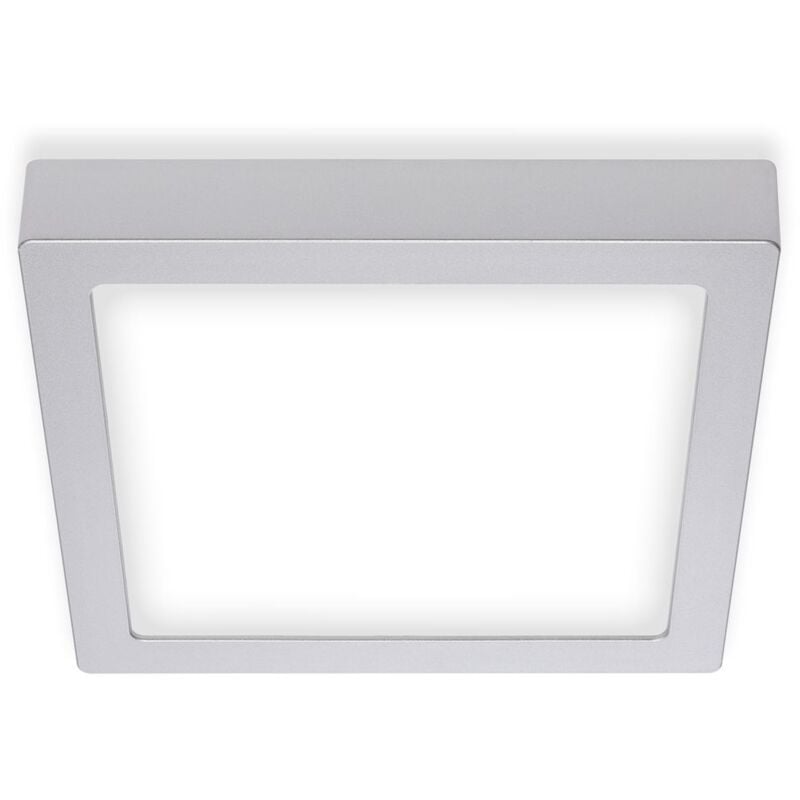 foto del prodotto briloner lampada da soffitto a led 4000k 16,5 w quadrata cromata opaca ip20