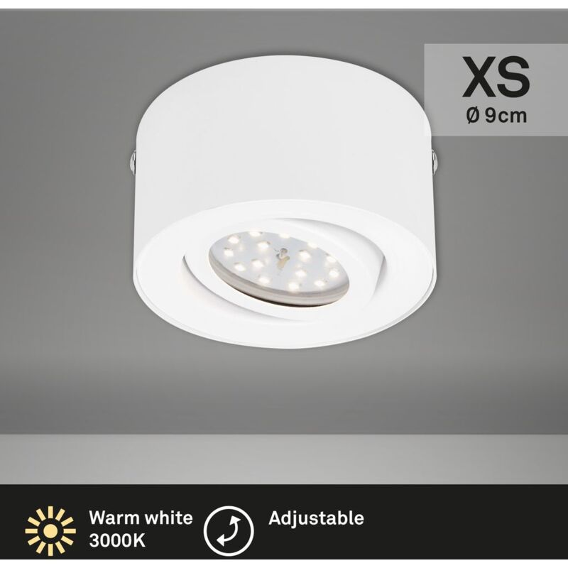foto del prodotto briloner lampada da soffitto a led 5w riflettore orientabile bianco 9cm