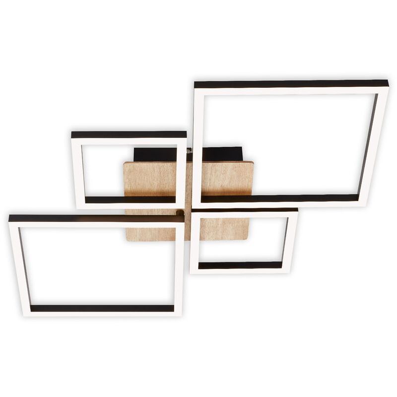 foto del prodotto briloner lampada da soffitto a led dimmerabile orientabile 44 w nero metallo plastica