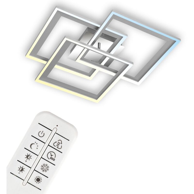 foto del prodotto briloner lampada da soffitto a led dimmerabile telecomando cct luce notturna 45w alluminio cromo