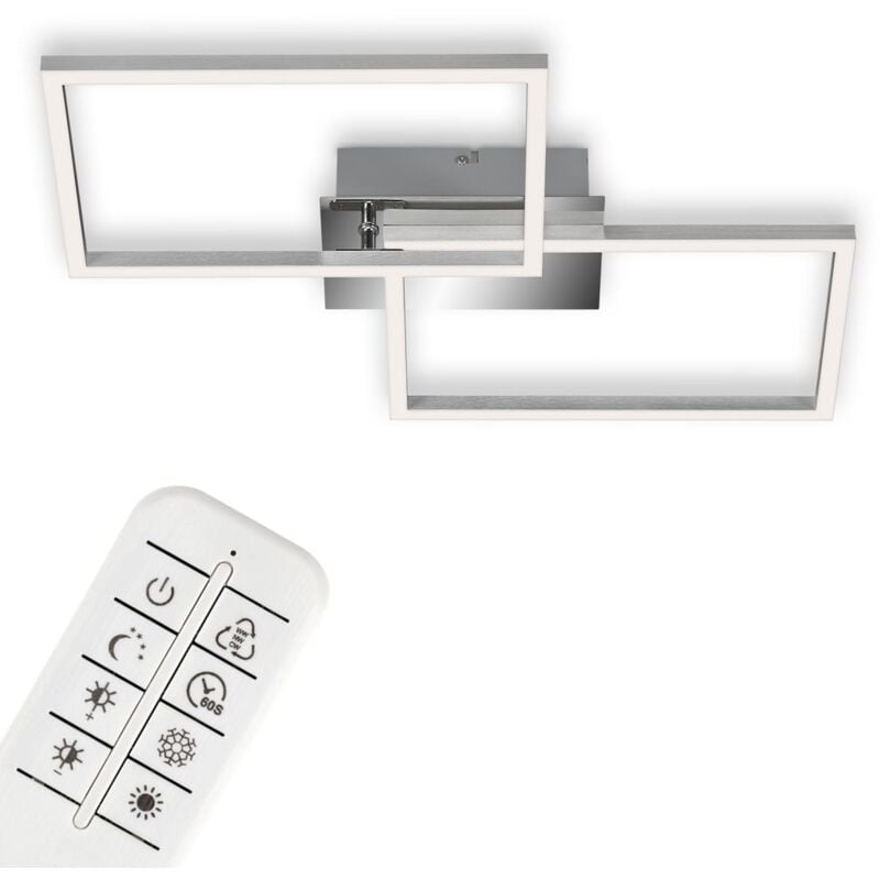 foto del prodotto briloner lampada da soffitto a led lampada da parete dimmerabile telecomando cct 30w cromo metallo