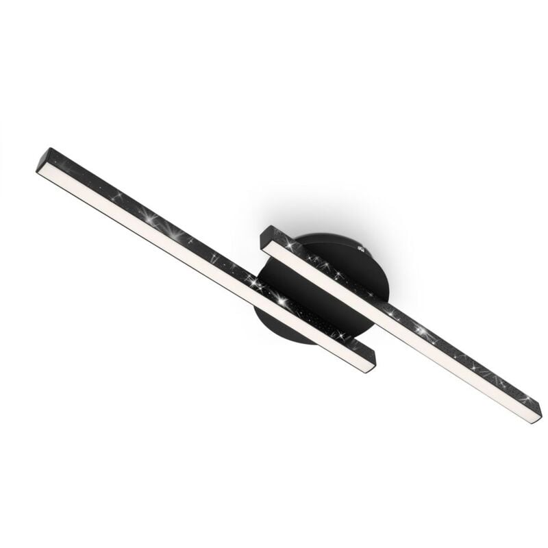 foto del prodotto briloner lampada da soffitto a led lampada da parete effetto glitter 10,5 w nero metallo