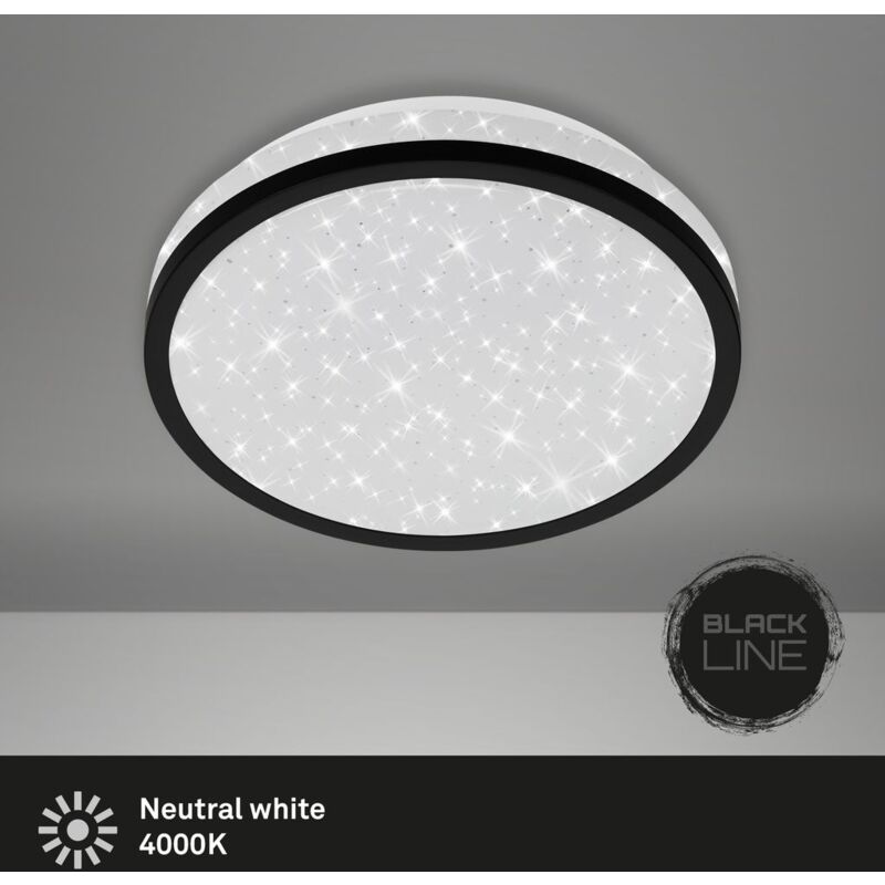 foto del prodotto briloner lampada da soffitto a led lampada da soffitto cielo stellato 24w nero 21,7cm 4000k
