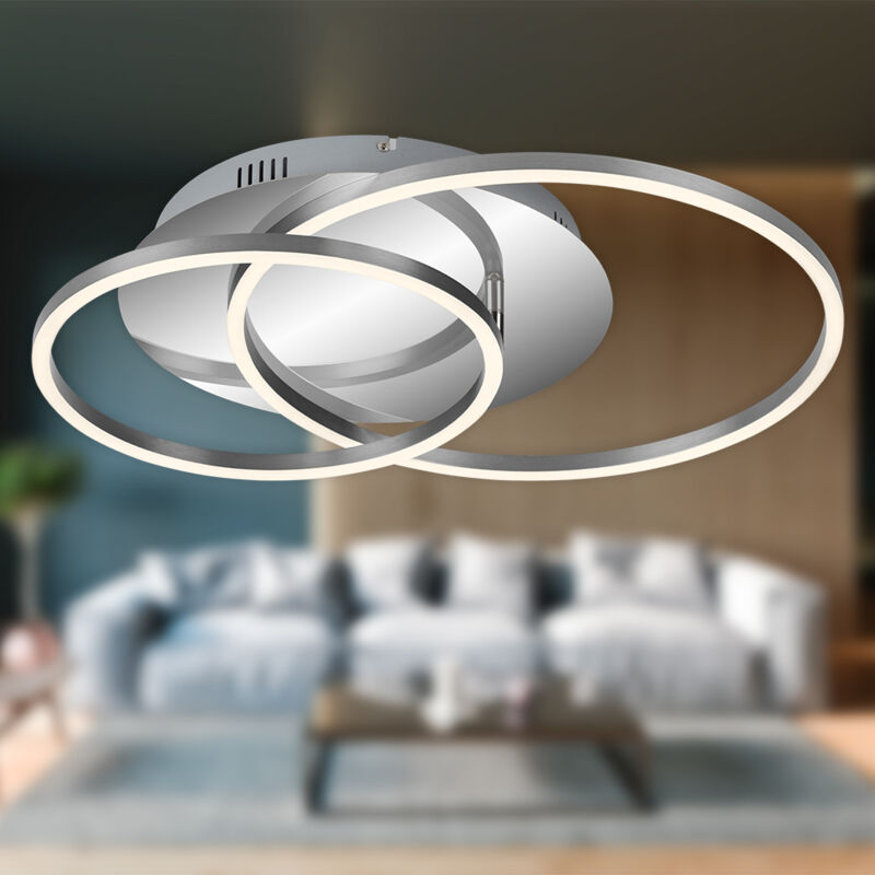 foto del prodotto briloner lampada da soffitto a led lampada da soffitto dimmerabile cromo alluminio 3000k 30cm 40 w