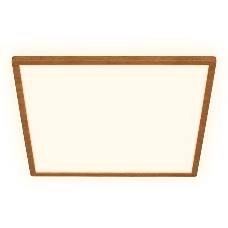 foto del prodotto briloner lampada da soffitto a led lampada da soffitto in legno soggiorno luce indiretta piatta bianco caldo